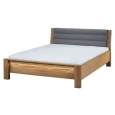 Szynaka Dvoulůžková postel Velvet II 76 160x200 z masivu s LED osvětlením dub Rustikal/šedá