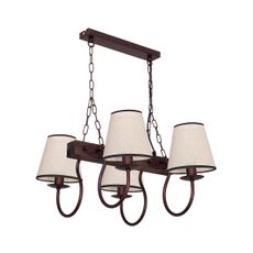 Luster na reťazi CARIN 4xE14/60W/230V tmavá