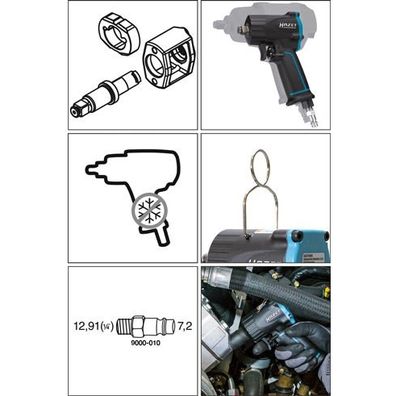 Pneumatický rázový uťahovač HAZET 9011M