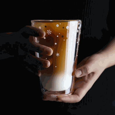 TEMPO-KONDELA HOTCOLD TYP 34, termo poháre, set 2 ks, s vločkami, 400 ml