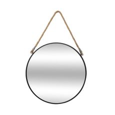 DekorStyle Nástenné zrkadlo Kurin 38 cm čierne