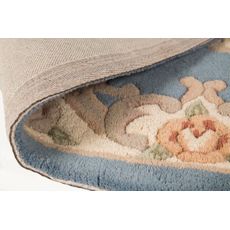 Flair Rugs , Ručne všívaný behúň Lotus premium Blue, 67x210, modrá, chodba / predsieň
