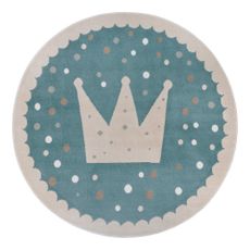 Modrý detský koberec ø 100 cm Crown – Hanse Home