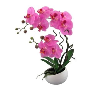 Umelá Orchidea v kvetináči ružová, 42 cm 115812-80