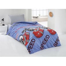 Obliečky bavlnené detské Auto Speed TiaHome - 1x Vankúš 90x70cm, 1x Paplón 140x200cm