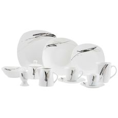 Boxxx KOMBINOVANÝ SERVIS 62-dielne, porcelán keramika