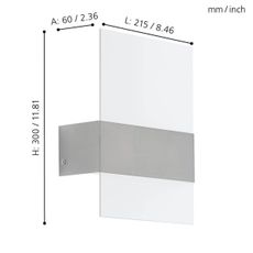 Eglo 93438 - LED vonkajšie osvetlenie narobiť 2xLED/2,5W/230V