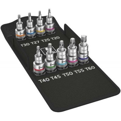 Wera 004202 Zyklop 1/2" nástrčné hlavice Torx 8767 C TORX HF 1 s funkciou držania (sada 9 dielov)