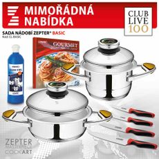 Súprava riadu Zepter Basic + Sada nožov Zepter