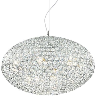 Ideal Lux - Krištáľový luster na lanku ORION 12xE14/40W/230V pr. 60 cm strieborná