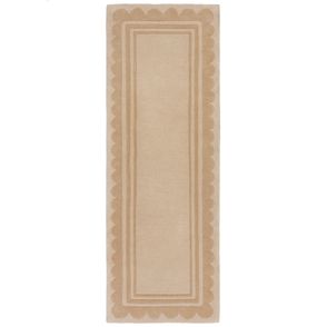 Flair Rugs koberce Ručne všívaný behúň Lois Scallop Natural - 80x230 cm