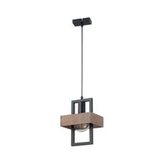 Luster na lanku ROBIN 1xE27/60W/230V drevo