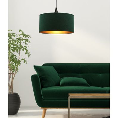 Závesné svietidlo v petrolejovej farbe s textilným tienidlom ø 30 cm Maloto – Candellux Lighting