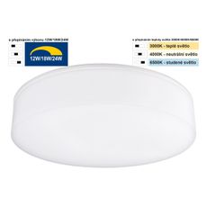 Top Light - LED Kúpeľňové stropné svietidlo BOXTER LED/24W/230V IP54 pr. 28 cm