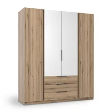 Šatníková skriňa so zrkadlom Kaja 2F 2 3S 200x239x62 - dub
