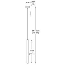 Zuma Line P0461-01A-F4F4 - LED Luster na lanku LOYA LED/5W/230V