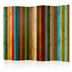 Paraván Wooden rainbow Dekorhome 225x172 cm (5-dielny)