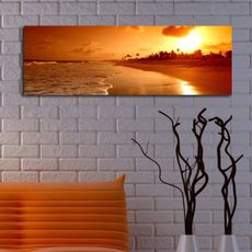 Wallity Obraz s LED osvetlením ZÁPAD SLNKO 38 30 x 90 cm