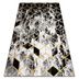 Dywany Łuszczów Kusový koberec Gloss 409A 82 3D cubes black/gold/grey - 140x190 cm