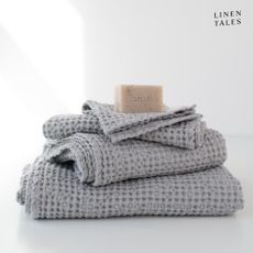 Svetlosivé uteráky a osušky v súprave 3 ks Honeycomb - Linen Tales