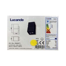 Lucande - LED Vonkajšie nástenné svietidlo GABRIELA 2xLED/9,5W/230V IP54