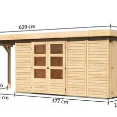 Drevený záhradný domček RETOLA 5 Lanitplast 601 cm