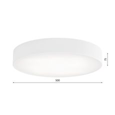Kúpeľňové stropné svietidlo CLEO 4xE27/24W/230V pr. 50 cm biela IP54