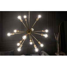 Estila Art-deco dizajnový luster Astra zlatej farby v tvare lúčov 87cm