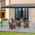 Hliníková pergola 4,96x3 m WALL 53 antracit Lanitplast Mléčně bílá (opál)