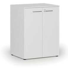 Kancelárska skriňa s dverami PRIMO WHITE, 2 police, 800 x 640 x 1027 mm, biela