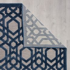 Flair Rugs , Kusový koberec Piatto Oro Blue – na von aj na doma, 120x170, modrá, chodba / predsieň