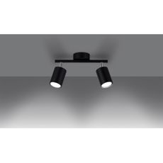 Sollux SL.1127 - Bodové svietidlo LEMMI 2xGU10/40W/230V čierna