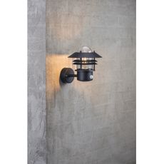 Nordlux - Vonkajšie nástenné svietidlo so senzorom BLOKHUS 1xE27/60W/230V IP54