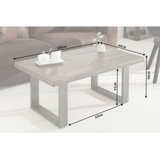 Konferenčný stolík Iron Craft 100cm sivý Mango