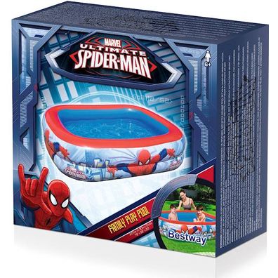 Bestway  Nafukovací bazén Spiderman 200cm x 148cm x 48cm modro-červený