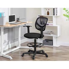 Ergonomická kancelárska stolička s výškou sedadla 55-75 cm | čierna