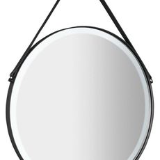 Sapho Zrkadlá - Zrkadlo Orbiter s LED osvetlením, priemer 70 cm, matná čierna ORL070