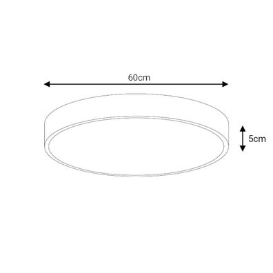 LED Stmievateľné stropné svietidlo LED/60W/230V 3000-6500K pr. 60 cm čierna + DO