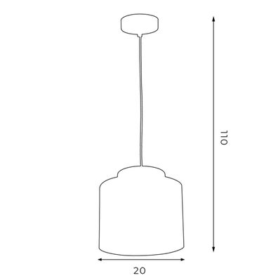 Luster na lanku HAVARD 1xE27/60W/230V čierna/mosadz