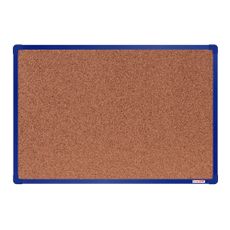Korková nástenka boardOK v hliníkovom ráme, 600 x 900 mm, modrý rám
