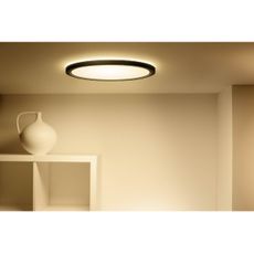 WiZ - LED RGB Stmievateľné stropné svietidlo SUPERSLIM LED/22W/230V Wi-Fi čierna
