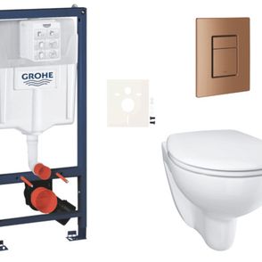 Závesný wc set do ľahkých stien / predstenová montáž Grohe Bau Ceramic SIKOGRSBAUSCDL0