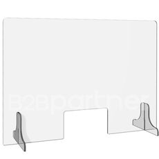 Ochranná prepážka z plexiskla, 900 x 650 mm