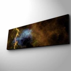 Wallity Obraz s LED osvetlením NOČNÝ BLESK 53 30 x 90 cm