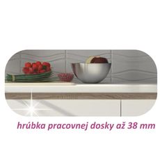 KONDELA Line kuchyňa dub sonoma / biela