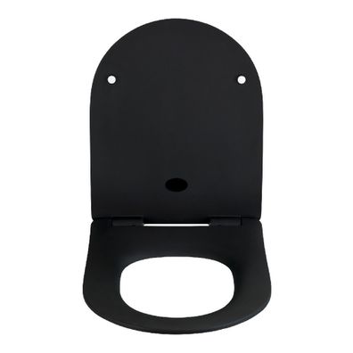 Čierne WC sedadlo Wenko Sedilo Black, 45,2 × 36,2 cm