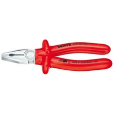 Kombinované kliešte 200 mm - 1000 V. KNIPEX 03 07 200. Chrómované, VDE - izolácia ponorením do kúpeľa