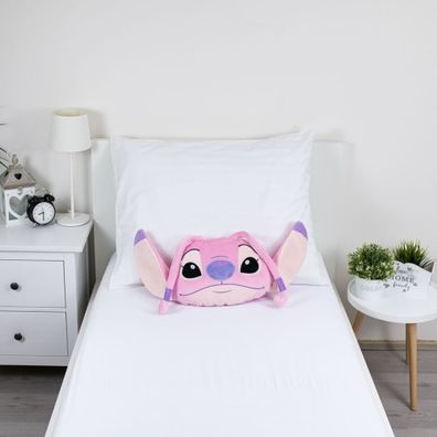 Fleecový detský vankúšik 41x32 cm Lilo and Stitch "Angel Pink" – Jerry Fabrics