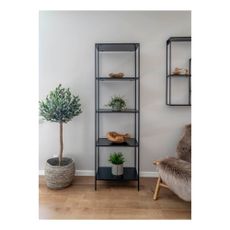 Čierna knižnica House Nordic Vita Shelf, 51 x 170 m