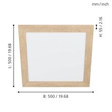 Eglo 99471 - LED Stropné svietidlo PIGLIONASSO LED/20W/230V 500x500 mm
